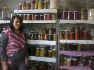 Bahiya, a mouneh shop owner in Lebanon