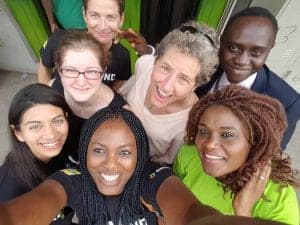 Liz Kellison with Women's World Banking and Diamond Bank team