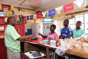 Pafupi customers lining up to transact with their local agent